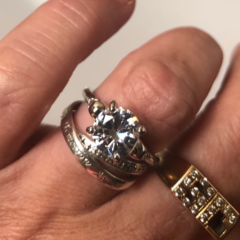 NY Sterling Silver SKULL💀3.1k White Sapphire Ring - Picture 9 of 11